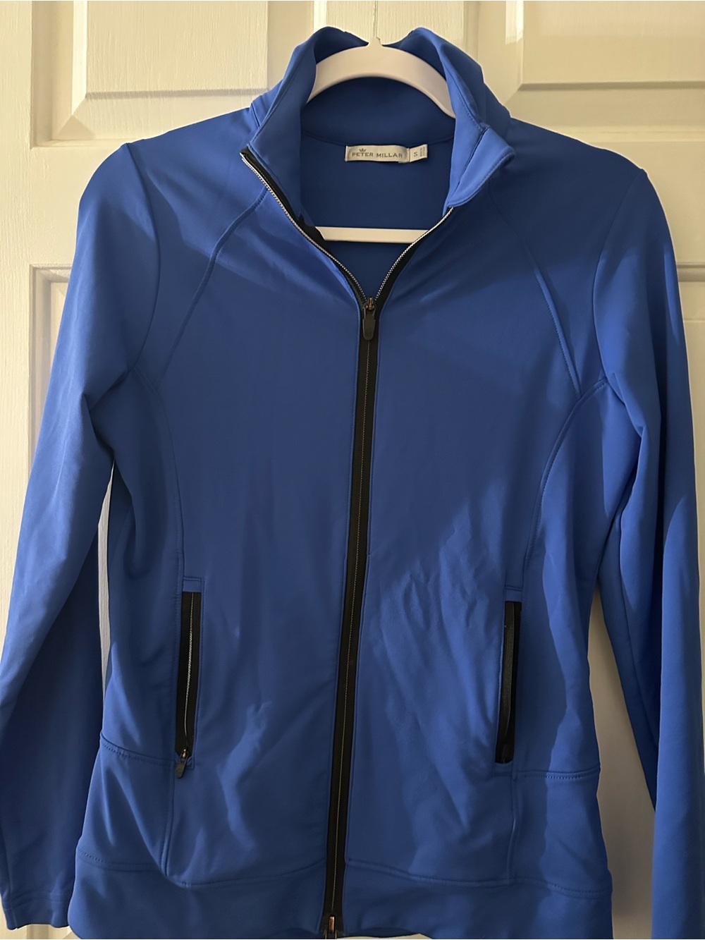 Peter Millar Sapphire Blue Full-Zip Bomber Jacket